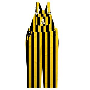 Appalachian State Mountaineers Youth Striped Overalls Yellow Black M Carolina